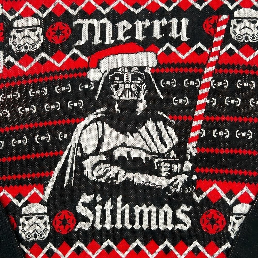 Star Wars Merry Sithmas Ugly Christmas Sweater Darth Vader Stormtrooper Men’s M - Picture 3 of 4